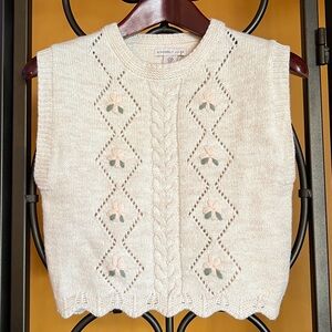 SINCERELY JULES Angie Floral Cable Knit
Sweater Tank